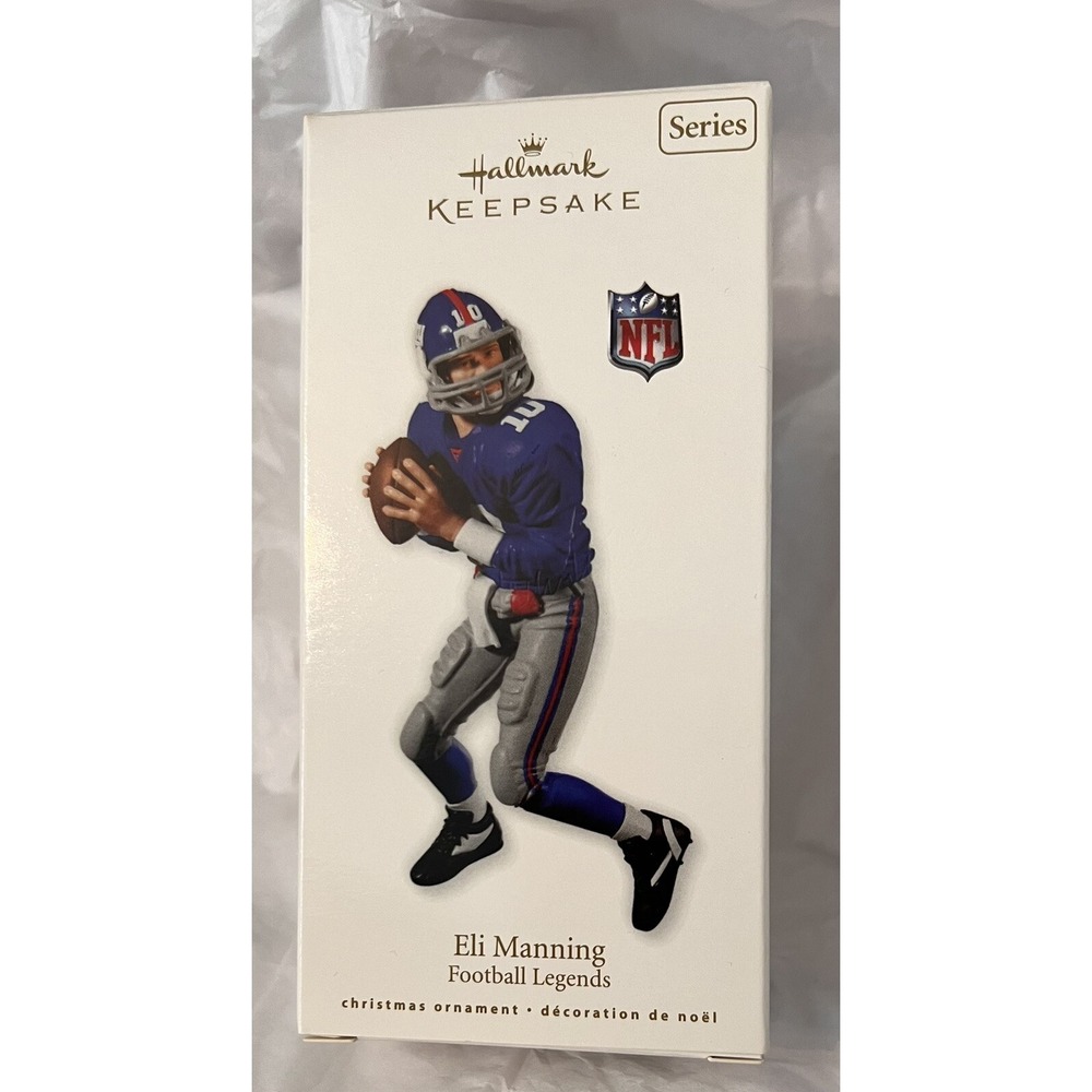 HALLMARK Keepsake NEW 2010 FOOTBALL LEGENDS ELI MANNING NFL  Christmas ORNAMENT